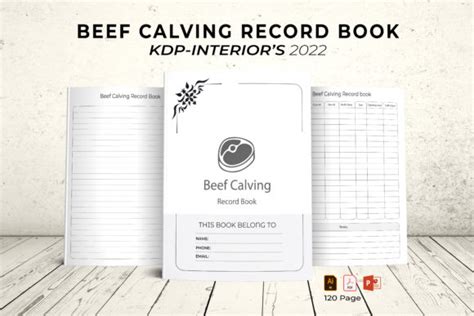 Beef Calving Record Book Kdp Interiors Graphic By Mazharul Creative