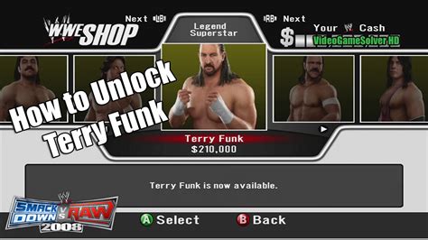 Wwe Smackdown Vs Raw 2008 [xbox 360] • How To Unlock Terry Funk Youtube