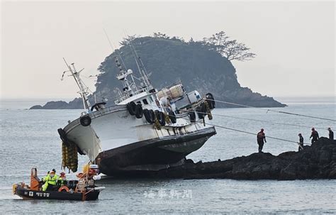 진도 해상서 선박 좌초목포해경 인명구조 완료 해사신문