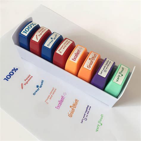 Amazon Pcs Teacher Stamps Colorful Teacher Stamp Set