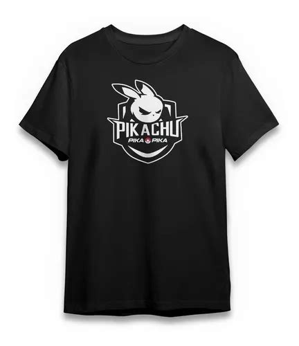 Playera Negra Hombre Escudo Pokemon Pikachu Meses Sin Inter S