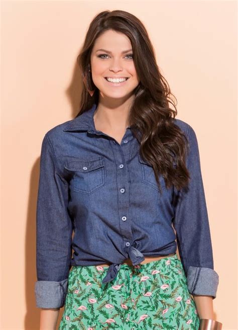 Camisa Jeans Azul Bolsos Quintess