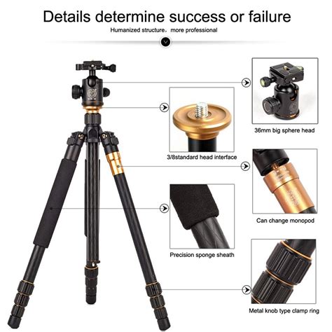 QZSD Beike Q999 Magnesium Aluminium Alloy Tripod Professional