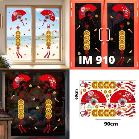 Jual Lucky Cat Stiker Imlek Wallsticker Imlek Hiasan Imlek