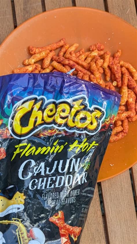 Review Of Flaming Hot Cajun Cheddar Cheetos I Tried That