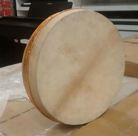 Hand Made Yellow Kanjira Duff Tambourine Percussion Instrument At