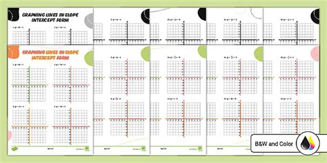 Graphing Slope Intercept Form Practice | Twinkl USA - Twinkl