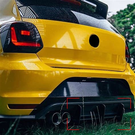 Rear Bumper Diffuser Spoiler Kit For Volkswagen VW Polo GTI 2011 2012