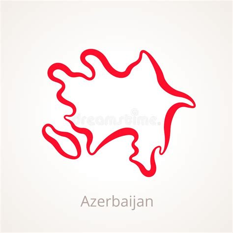 Azerbaijan Outline Map Stock Vector Illustration Of Isolated 110391836