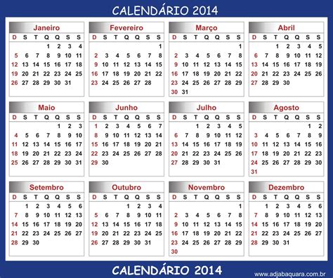 CalendÁrio 2014 Do Brasil Avaré Guia Avaré Guia Oficial Da Cidade