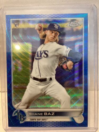 2022 Topps Chrome Blue Wave Refractor 75 Shane Baz 201 Rookie RC EBay