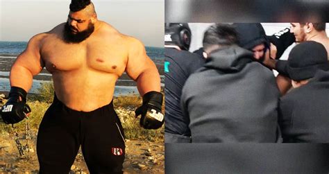 Iranian Hulk Fights Group Of Men In Prep For Martyn Ford Boxing Match