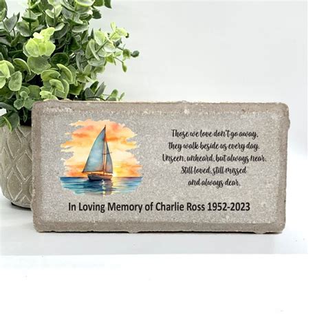 Sailboat Memorial Stone Sympathy Gift Bereavement Gift Funeral Gift