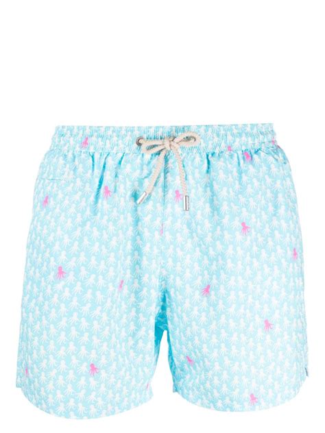 Mc Saint Barth Graphic Print Swim Shorts Farfetch