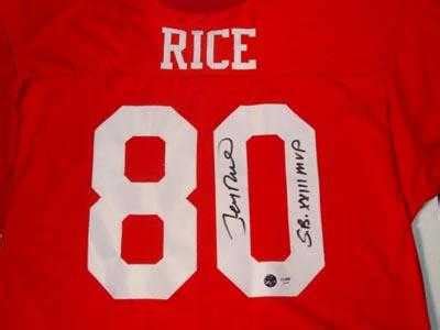 Jerry Rice autographed Jersey inscribed "Super Bowl XXIII MVP" (San ...