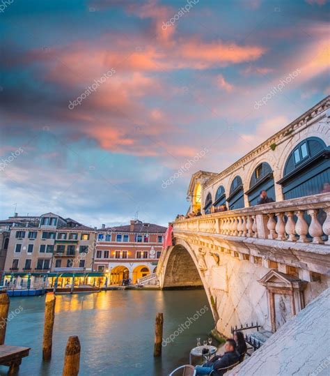 Rialto Bridge At Sunset