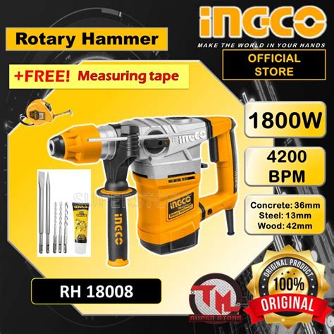 INGCO Rotary Hammer 1800W RH18008 Tm Ss Lazada PH