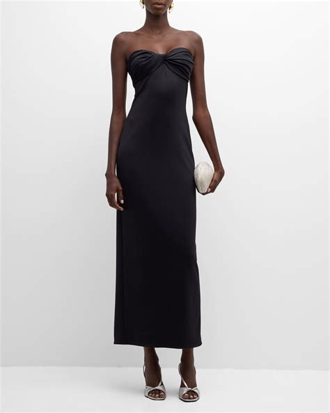 Rosetta Getty Twist Strapless Maxi Dress Neiman Marcus