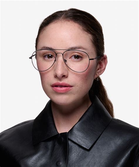 Nantes Aviator Black Full Rim Eyeglasses Eyebuydirect Canada