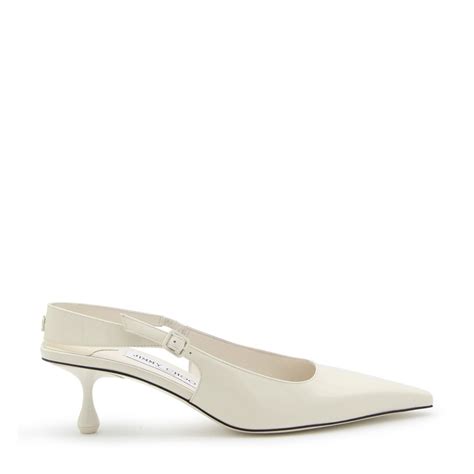 Jimmy Choo Milk Leather Amel Slingback Pumps In White Lyst