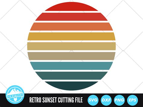 Retro Vintage Sunset SVG Sunset SVG Graphic By Lddigital Creative