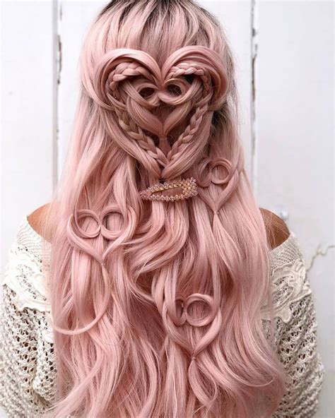 Weekendwigs Long Candy Pink Ombre Synthetic Lace Front Wig