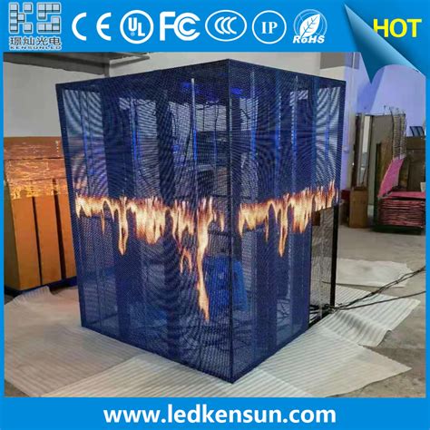 Kensun Indoor Cube LED Screen P3 91 7 81 Transparent Square Column LED