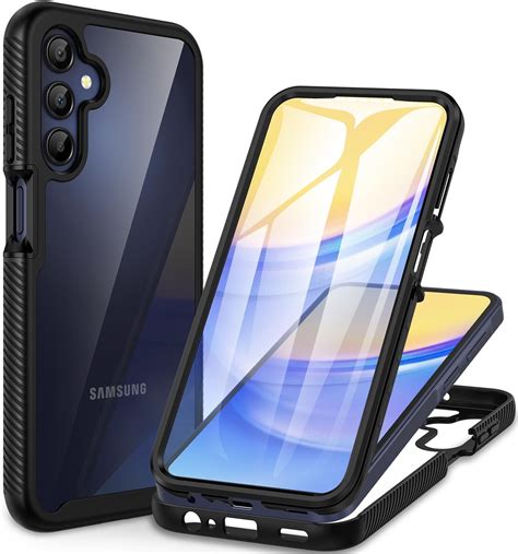 OWKEY Coque Pour Samsung Galaxy A15 4G 5G 360 Full Body Double Coque