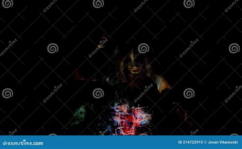 Horror Zombie with Effects stock image. Image of dead - 214722915