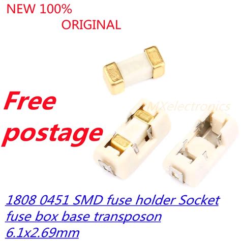 10pcslot 1808 0451 1a 15asmd Fuse Holder Socket Fuse Box Base