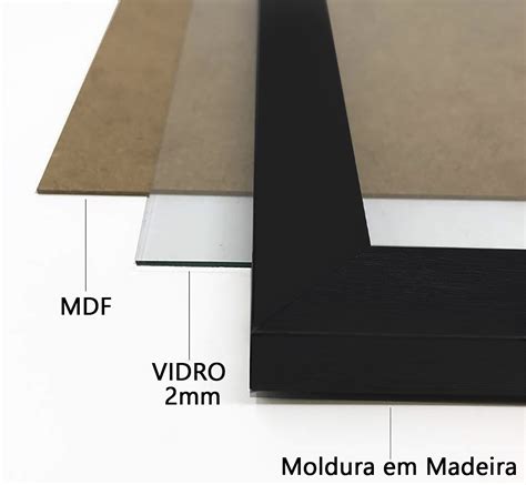 Moldura 40x40 Com Vidro Quadro Parede Movideli Espelhos E Molduras