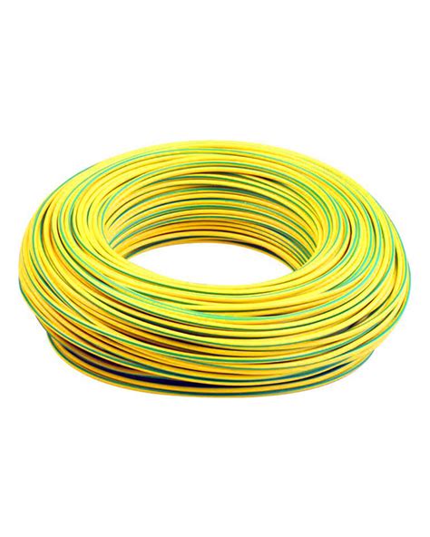 Fil isolé rigide H07V R 1G6mm² Vert Jaune NEXANS Rouleau de 100m