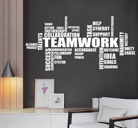 Teamwork Wall Decal Office Wall Art Decor Office Wall Etsy Canada