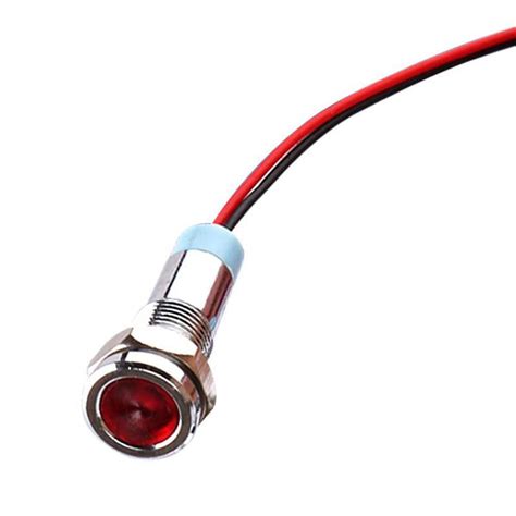 Hpdl 220v Red Led Metal Indicator Light 6mm ф6 Waterproof Signal Light 6v 12v 24v 220v With