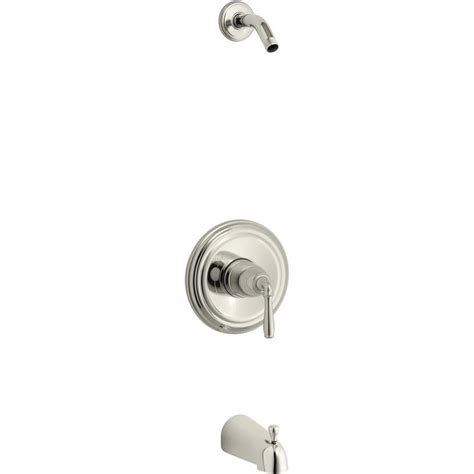 Kohler Refinia Vibrant Polished Nickel 1 Handle Commercial Bathtub And Shower Faucet With Valve