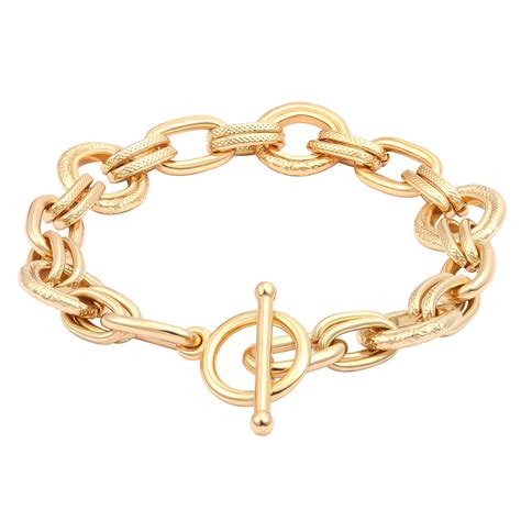 Chunky Bracelets For Women18k Gold Plated Cuban Link Chain Etsy