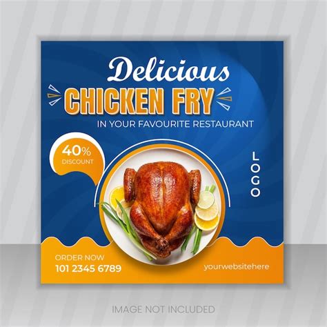 Premium Vector Delicious Chicken Fry Vector Social Media Post Or Restaurant Food Banner Design