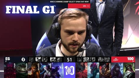 EG Vs 100 Game 1 Grand Finals Playoffs S12 LCS Spring 2022 Evil