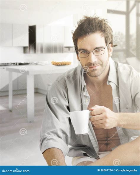 Hot Guy In Morning Stock Photo Image Of Naked Home