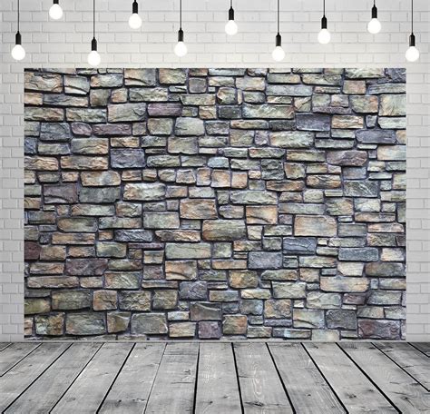 Amazon BELECO 7x5ft Fabric Vintage Stone Wall Backdrop Rock Stone