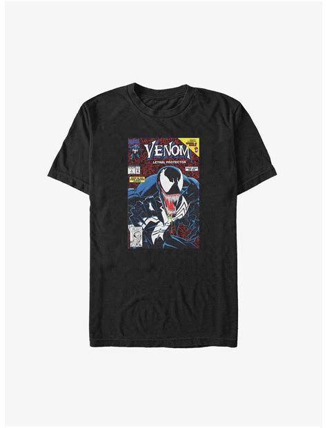 Marvel Venom Lethal Protector Comic Cover Big And Tall T Shirt Black