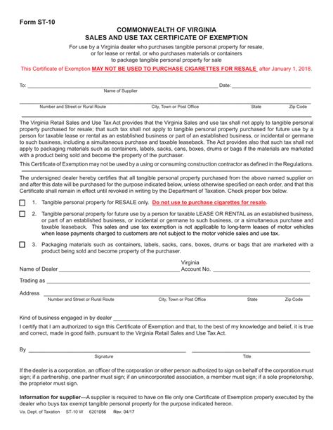 Form St 10 Fill Out Sign Online And Download Fillable Pdf Virginia Templateroller