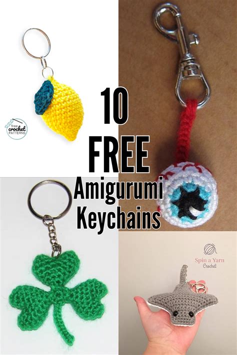 10 Adorable FREE Amigurumi Keychains Crochet Pattern Swecraftcorner