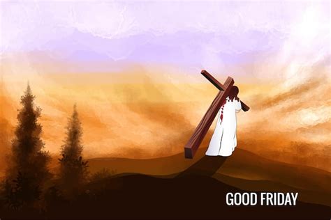 Free Vector Good Friday Of Jesus Christ Crucifixion Poster Background