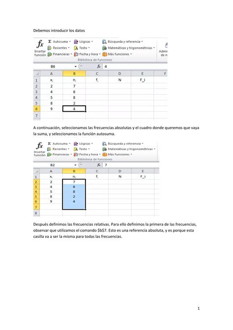 Como hacer un estudio estadístico con Excel PDF