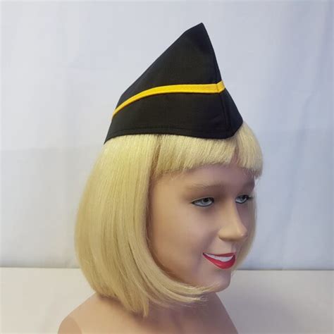 Air Hostess Hat Black Code Scalliwags Costume Hire