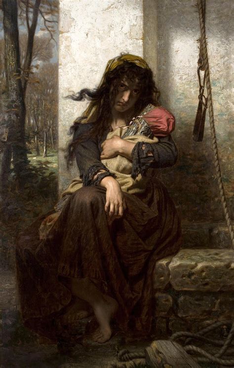 The Lunatic Of Etretat 1 Painting By Hugues Merle Fine Art America