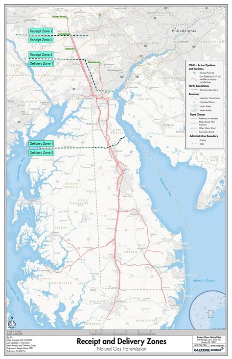 Pipeline Zone Map Eastern Shore Natural Gas