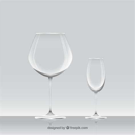 Free Vector Collection Of Wine Glasses In Realistic Style