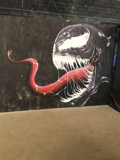 Venom Painting Spray Paint On Plywood R Graffiti